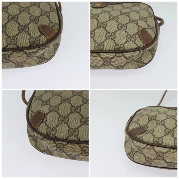 GUCCI GG Supreme Web Sherry Line Shoulder Bag PVC Beige  Auth - Picture 16 of 16